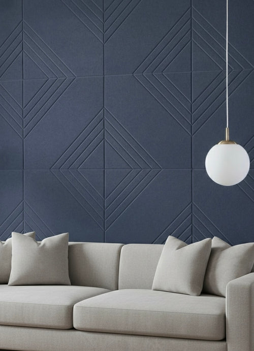 Echo Wave PET felt acoustic wall panels designed to reduce echo while creating a modern feature wall.