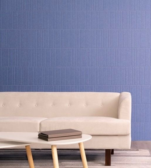 Modern Arch PET felt acoustic panels adding architectural style and improved room acoustics.